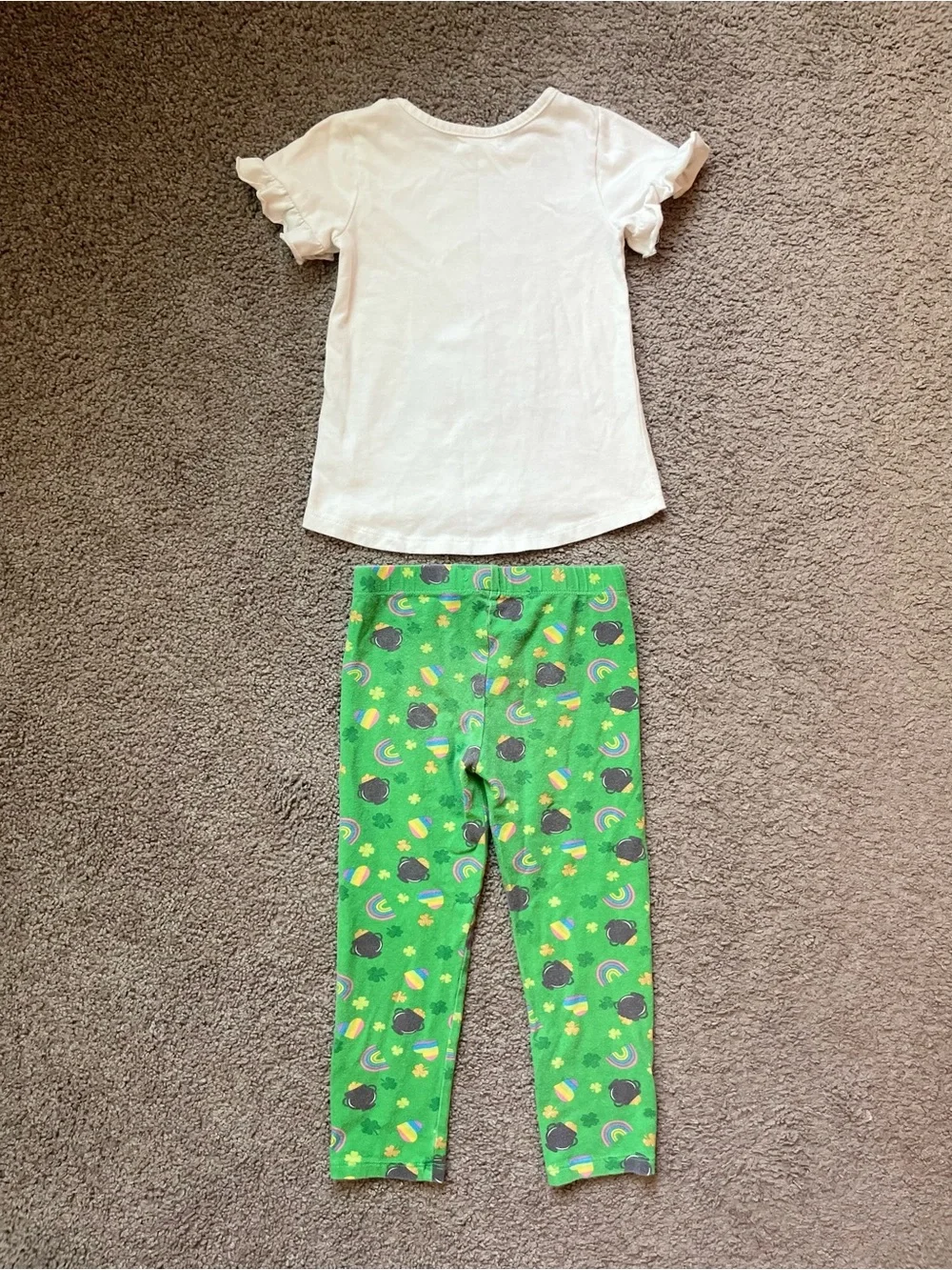 St. Patricks Day Unicorn Top/Leggings Set